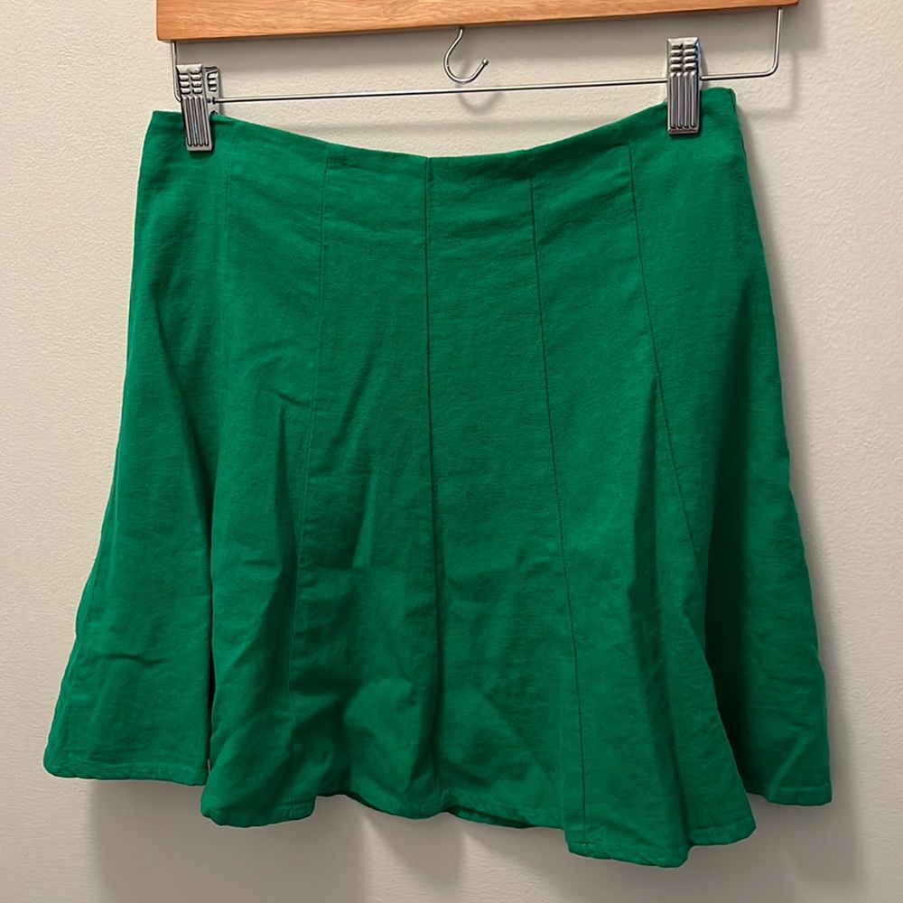 Zara “join life” Kelly green mini skirt. NWT